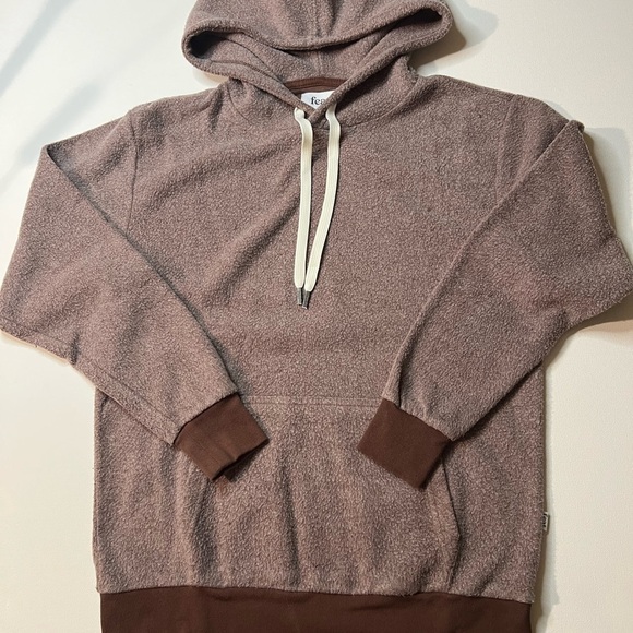 feat Tops - FEAT Women's Blanket Blend Hoodie Sz S Brown Soft Pullover Lounging (B2)